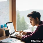 정보처리 실기 시험을 단기간에 준비하는 방법 - **Prompt:** A focused young adult, gender-neutral, wearing casual yet modest attire such as a long-s...