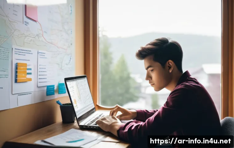 정보처리 실기 시험을 단기간에 준비하는 방법 - **Prompt:** A focused young adult, gender-neutral, wearing casual yet modest attire such as a long-s...