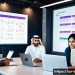 Home 18 정보처리기사 취득 후 IT 프로젝트 관리 경험담 - A professional Middle Eastern tech team collaborating in a modern office environment, diverse men an...