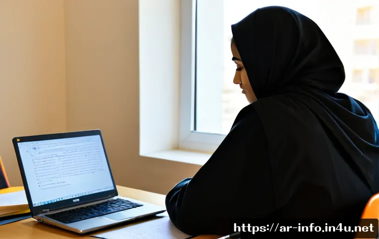 정보처리 실기 과목 학습 중점 내용 정리 - Photorealistic Arab university student studying information processing practical exam topics at a cl...